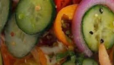 Anti-Inflammatory Pickled Cucumber, Onion & Bell Pepper Salad
