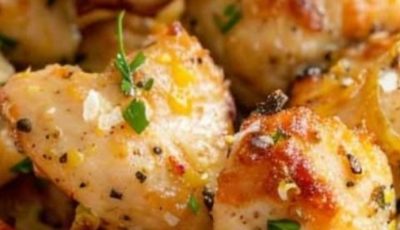 Lemon Garlic Chicken Bites