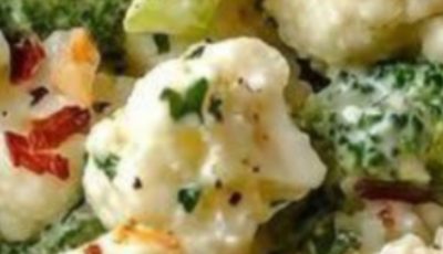 Mediterranean Broccoli & Cauliflower Salad