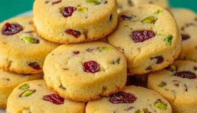 Cranberry Pistachio Slice-and-Bake Cookies