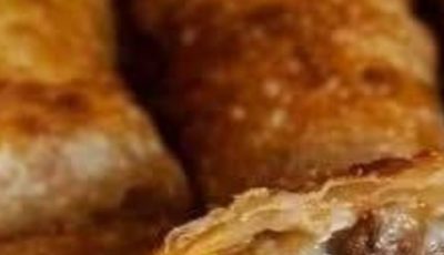 Egg rolls filled with Philly cheesesteak