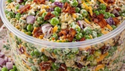 Creamy Bacon Pea Salad