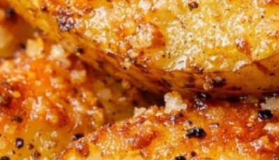 Slow Cooker Parmesan Crusted Potatoes